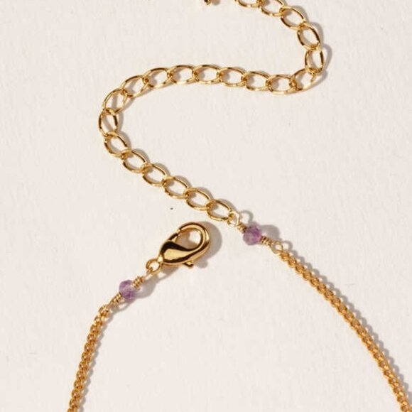 Sticks and Stones Long Necklace- Amethyst - Picture 2 of 2